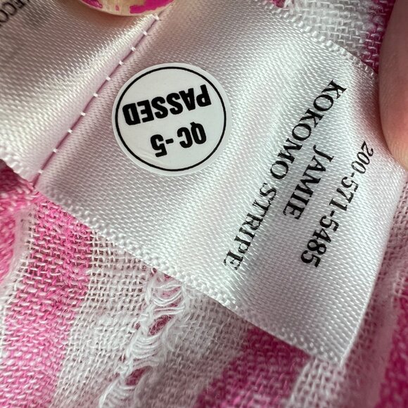 Rails Jamie Kokomo Stripe Linen Blend Short Sleeve Blouse Pink White Size Small - Picture 13 of 14